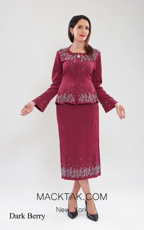 Kourosh KNY Knit KH002 Dark Berry Front Dress