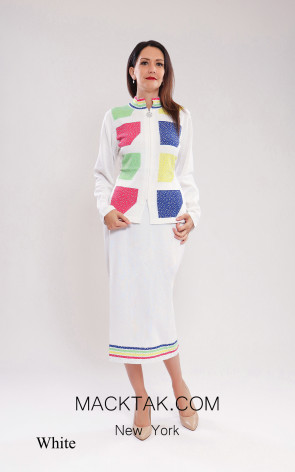 Kourosh KNY Knit KH023 White Front Dress