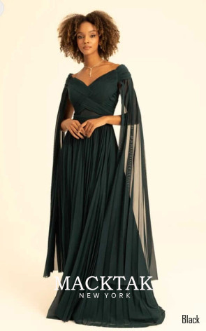 MackTak Collection 40140 Black Front Dress