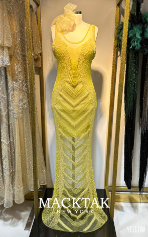 MackTak Couture 2354 Yellow Front Dress