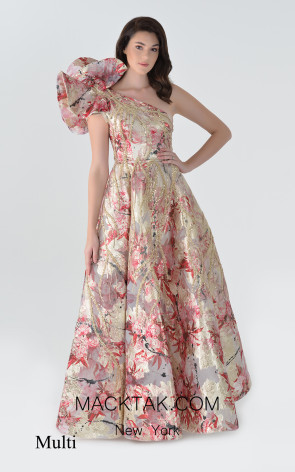 Macktak Couture 5194 Multi Front Dress