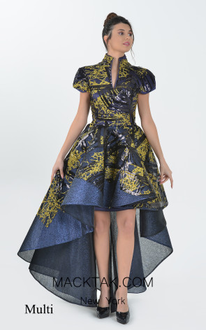 Macktak Couture 5196 Multi Front Dress