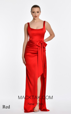 Martella Red Front Dress