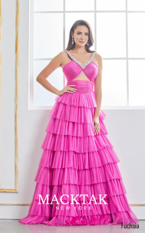 Nadine Fuchsia Front Dress