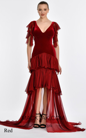 Océane Red Front Dress