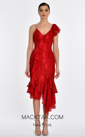 Raymondine Red Front Dress