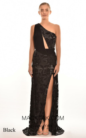 Severine Black Front Dress