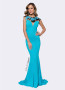 Ashley Lauren 1145 Turquoise Dress
