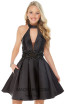 Alyce 1324 Black Front Evening Dress