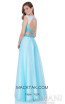 Terani 1611P1352 Blue Ivory Back Dress