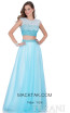 Terani 1611P1352 Blue Ivory Front Dress
