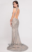 Terani 1811GL6411 Silver Gunmetal Back Dress