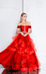Terani 1811P5838 Red Front Dress