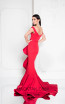 Terani 1812E5384 Red Back Evening Dress