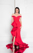 Terani 1812E5384 Red Front Evening Dress