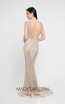 Terani 1812GL6499 Silver Nude Back Evening Dress