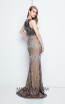 Terani 1812P5351 Black Nude Back 