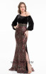 Terani 1821E7124 Wine Black Front Evening Dress