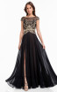 Terani 1822E7255 Black Front Evening Dress