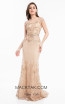 Terani 1823M7704 Rose Gold Nude Front Evening Dress