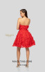 Terani 1911P8057 Red Red Back Dress