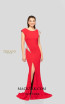 Terani 1911P8136 Red Silver Front Dress