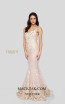 Terani 1911P8370 Ivory Chapagne Front Dress