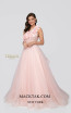 Terani 1911P8479 Peach Cream Front Dress