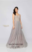 Terani 1911P8481 Silver Aqua Front Dress