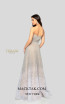 Terani 1911P8482 Silver Nude Back Dress