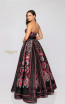 Terani 1911P8516 Black Fuchsia Back Dress