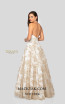Terani 1911P8518 Ivory Gold Back Dress