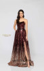 Terani 1911P8541 Wine Rose Gold Front Dress
