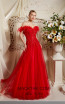 Omur Inn 19178 Red Front Evening Dress