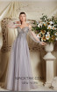 Omur Inn 19250 Gray Front Evening Dress