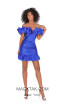 Tarik Ediz 50600 Royal Blue Front Dress