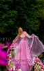 Tarik Ediz 50617 Pink Front Dress