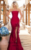 Tarik Ediz 50618 Red Front Dress