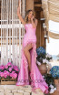 Tarik Ediz 50618 Pink Front Dress