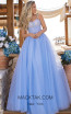 Tarik Ediz 50619 Blue Front Dress