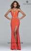 Faviana 7977 Papaya Front Prom Dress