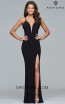 Faviana 7977 Black Front Prom Dress