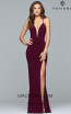 Faviana 7977 Bordeaux Front Prom Dress