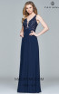 Faviana 8000 Navy Front Prom Dress