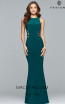 Faviana 8018 Forest Green Front Prom Dress