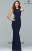 Faviana 8018 Navy Front Prom Dress