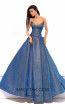 Tarik Ediz 93469 Ocean Blue Front Evening Dress