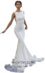Tarik Ediz 93600 Ivory Front Dress