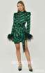 Alexandrine Green Zebra Front Dress