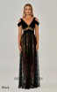 Alfa_Beta B4578 Black Front Dress
